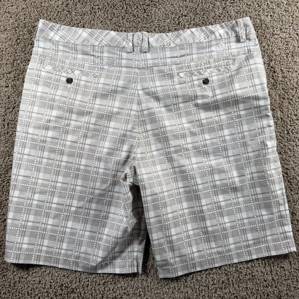 Adidas ClimaLite Mens Golf Shorts Plaid Brown Size‎ 42 Kapalua athletic outdoor
